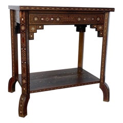 Antique 19th Century Inlay Accent Table