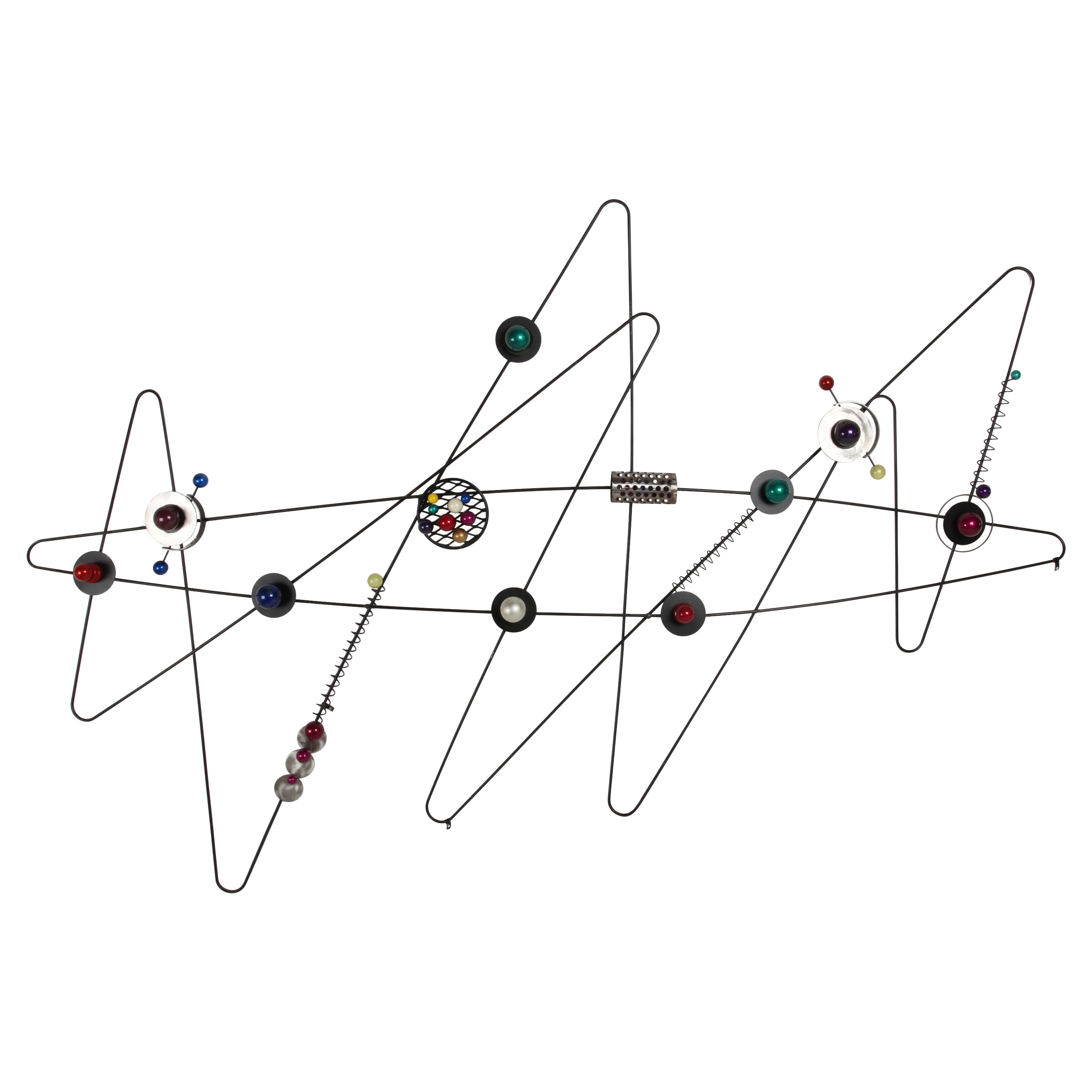 Large 8'+ Atomic Age Mid-Century Modern Style Unique Space Atom Wall Sculpture  For Sale