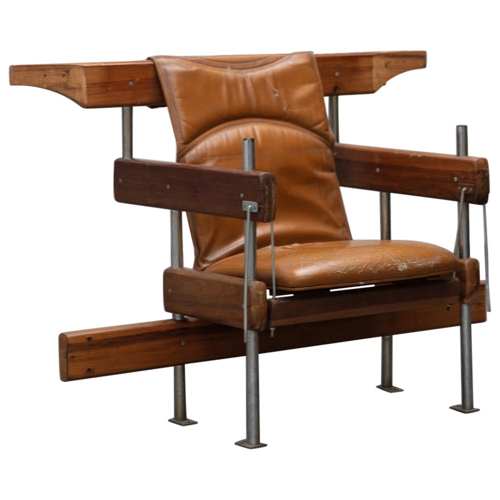 Fauteuil 'Longarina IAB' Sérgio Rodrigues Fabriqué par Oca Brésil, 1965