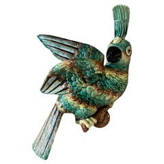 Vintage 20th century French Vallauris Ceramic Parrot, 1950s