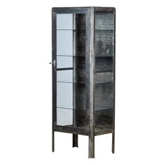 Vintage Iron Medical Cabinet From The Ukraine, 1970
