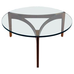 Scandinavian Modern Mod. 104 Teak and Glass Coffee Table by Sven Ellekaer