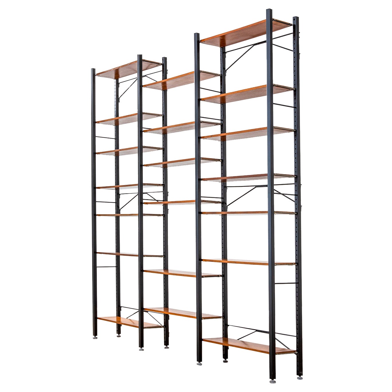 20th Century Campo & Graffi Bookcase in Metal and Wood for Home