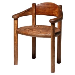 Used Chestnut 60's Studio Armchair in the style of Alexandre Noll