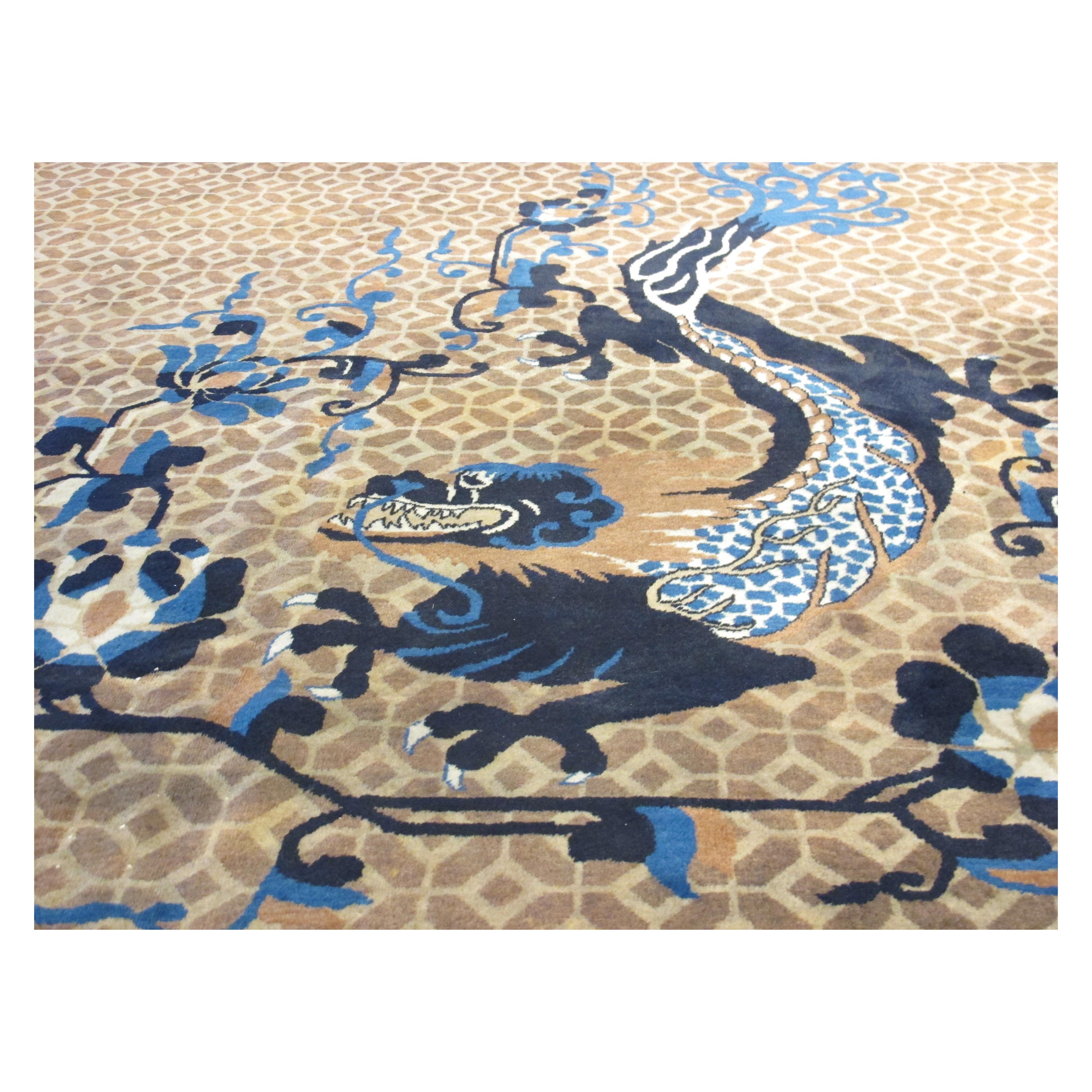 Very Large c. 1890 Peking Carpet
