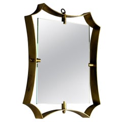 specchio in ottone in patina unica, specchio originale, Milano