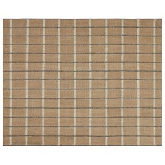 Rug & Kilim's skandinavischer Kilimteppich im schwedischen Dekostil in Beige und Brown