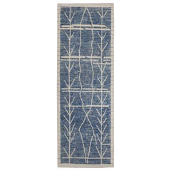  Handmade Wool Tulu Rug in Geometric Design 3'1" x 8'4"