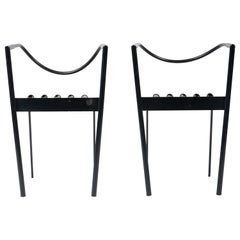 Paolo Pallucco and Mireille Rivier set of 2 Hans e Alice chairs, 1986