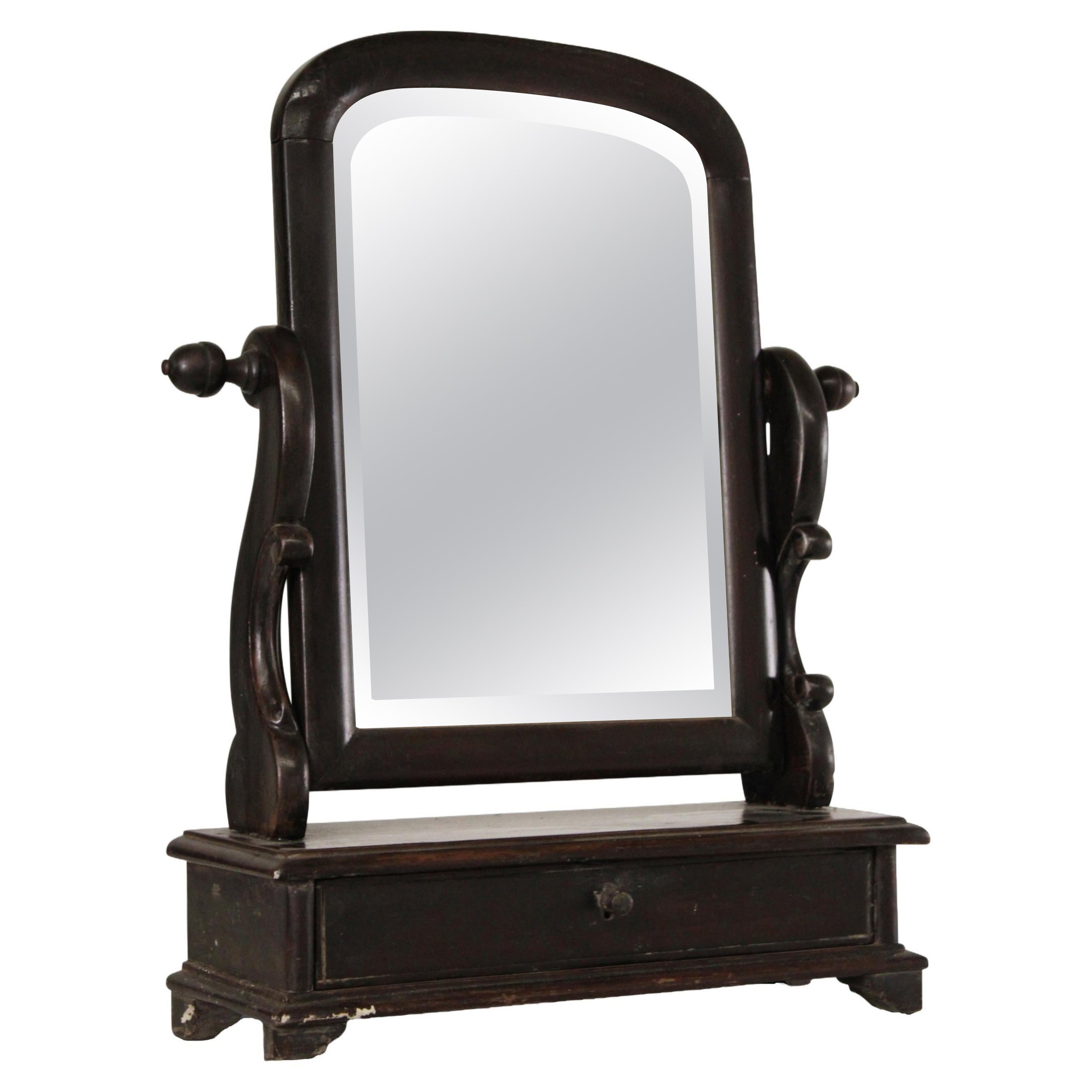 19th Century Indian Tabletop Vanity Mirror For Sale at 1stDibs
