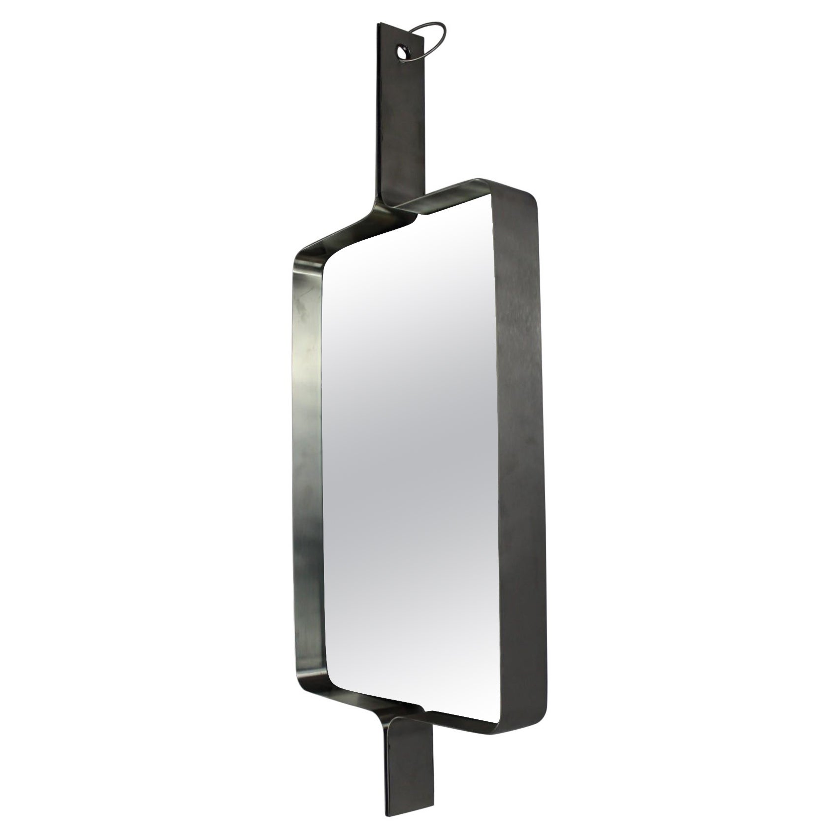 Xavier feal steel brushed rectangular mirror For Sale