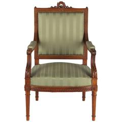 French Louis XVI Style Desk Armchair, Early 1900s 12