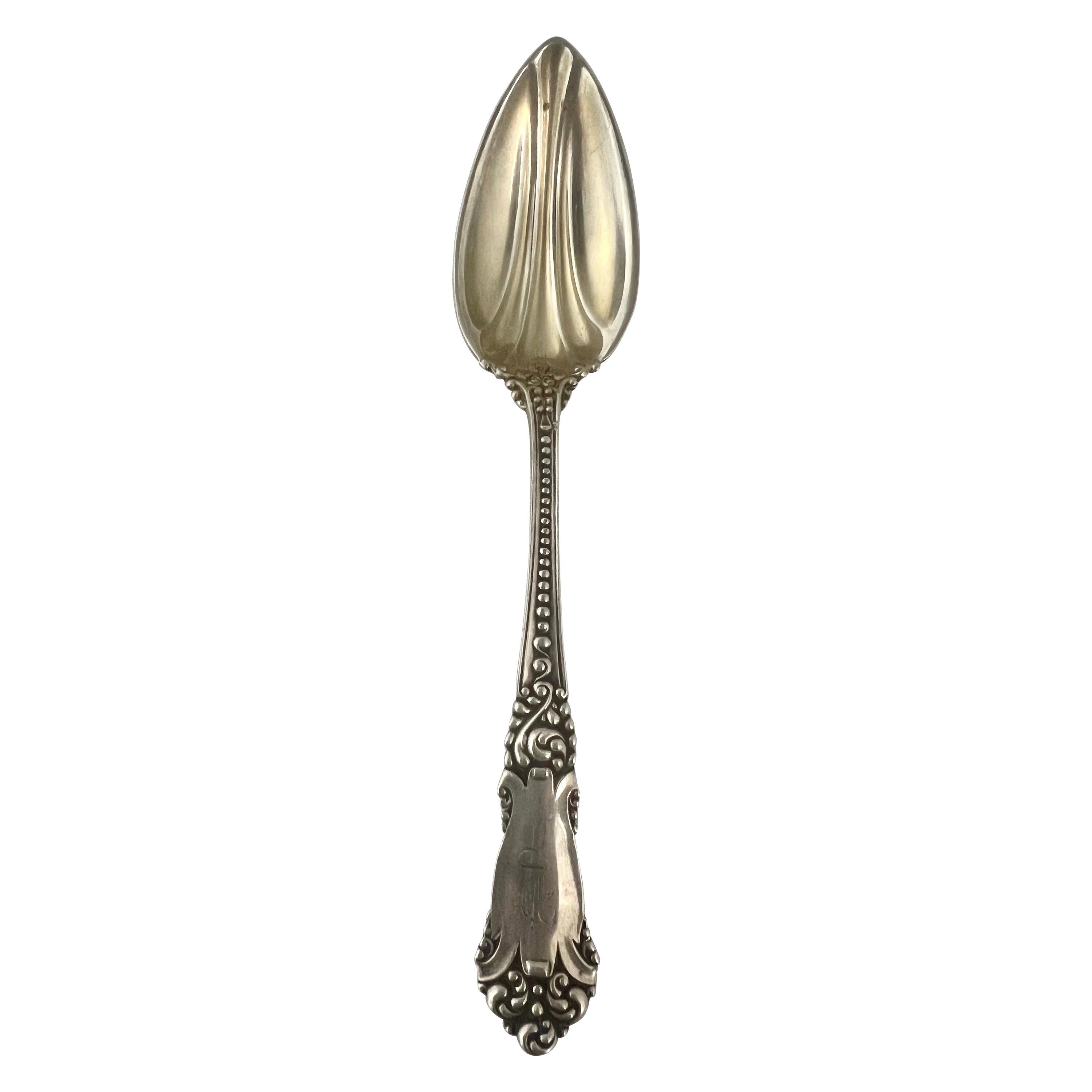 English Sterling Silver Serving Spoon, 1891 For Sale