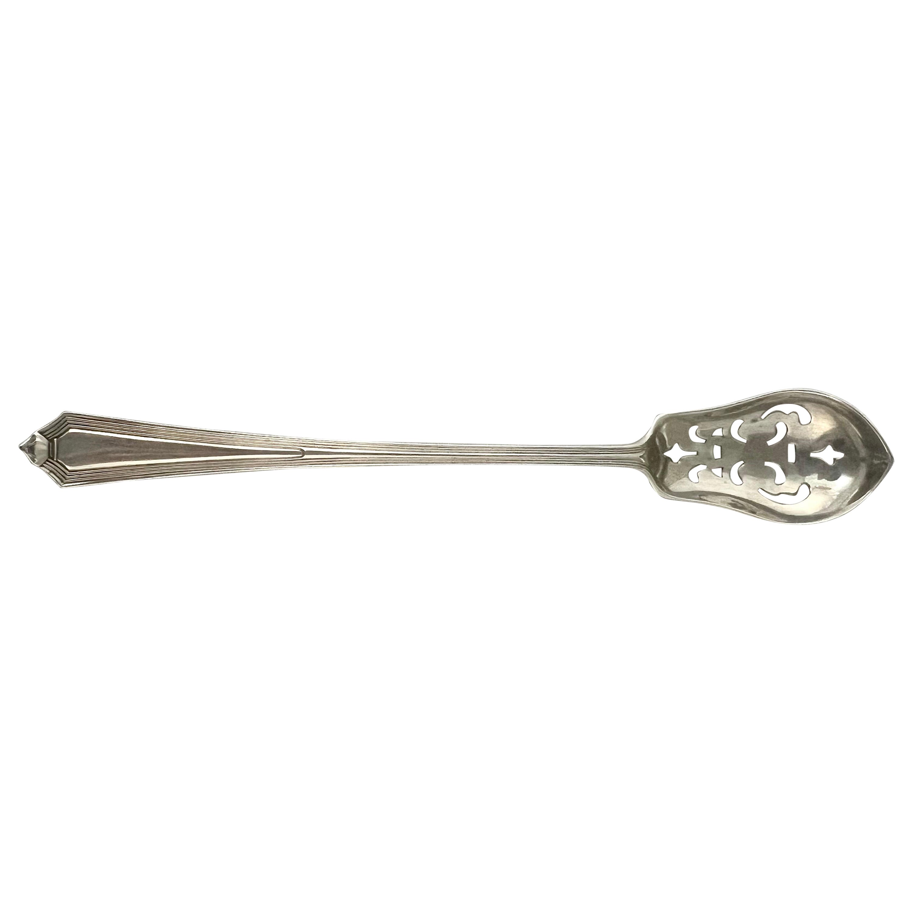 English Sterling Silver Serving Spoon For Sale