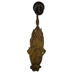 c1890 French Art Nouveau Gilt Bronze Dragonfly Wall Sconce