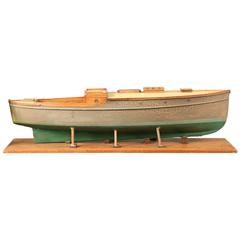 Antique Dockyard Launch Model