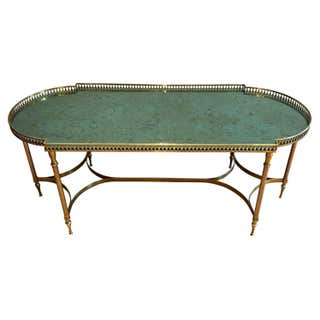 European Style Brass Bound Coffee Table at 1stDibs