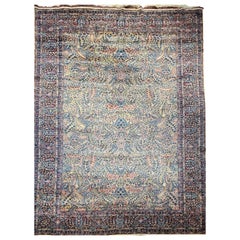Vintage Oversize Persian Kerman Lavar in All Over Pattern