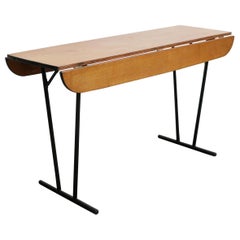 Vintage folding table in wood and metal
