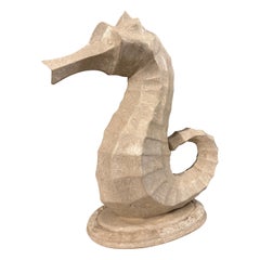 A Tessellated Marble Seahorse By Maitland Smith 