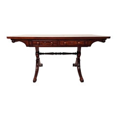 A  Fine 19th Century Irish Library Table Attributed to Gillingtons of Dublin