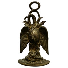 19th Century Eagle & Serpent Brass Door Stop   Needless to say a heavy piece 