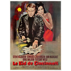 THE CINCINNATI KID 1966 French Grande Film Movie Poster, GEORGES ALLARD