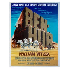 Vintage BEN HUR 1960 French Grande Film Movie Poster