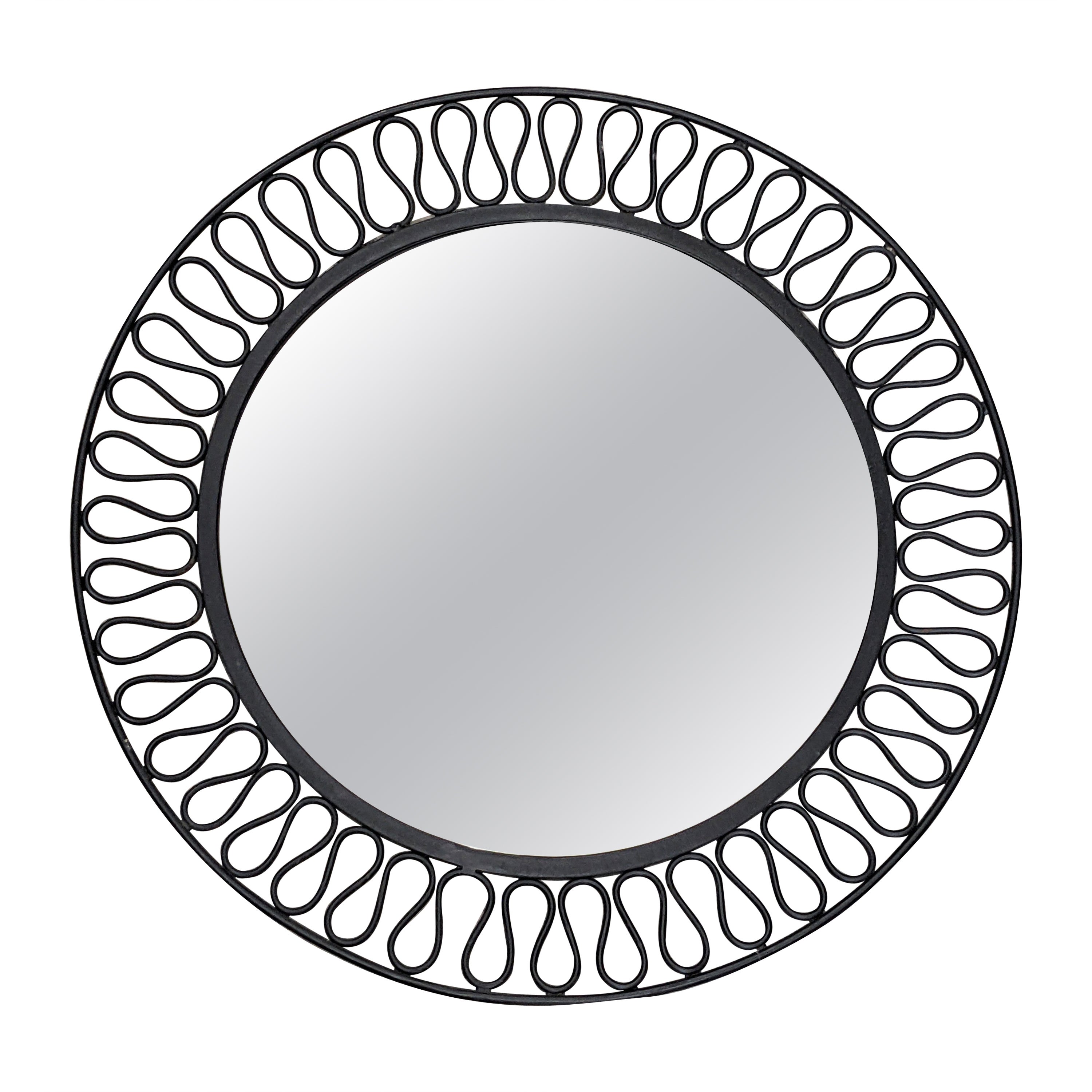 Mid Century Iron Squiggle Mirror