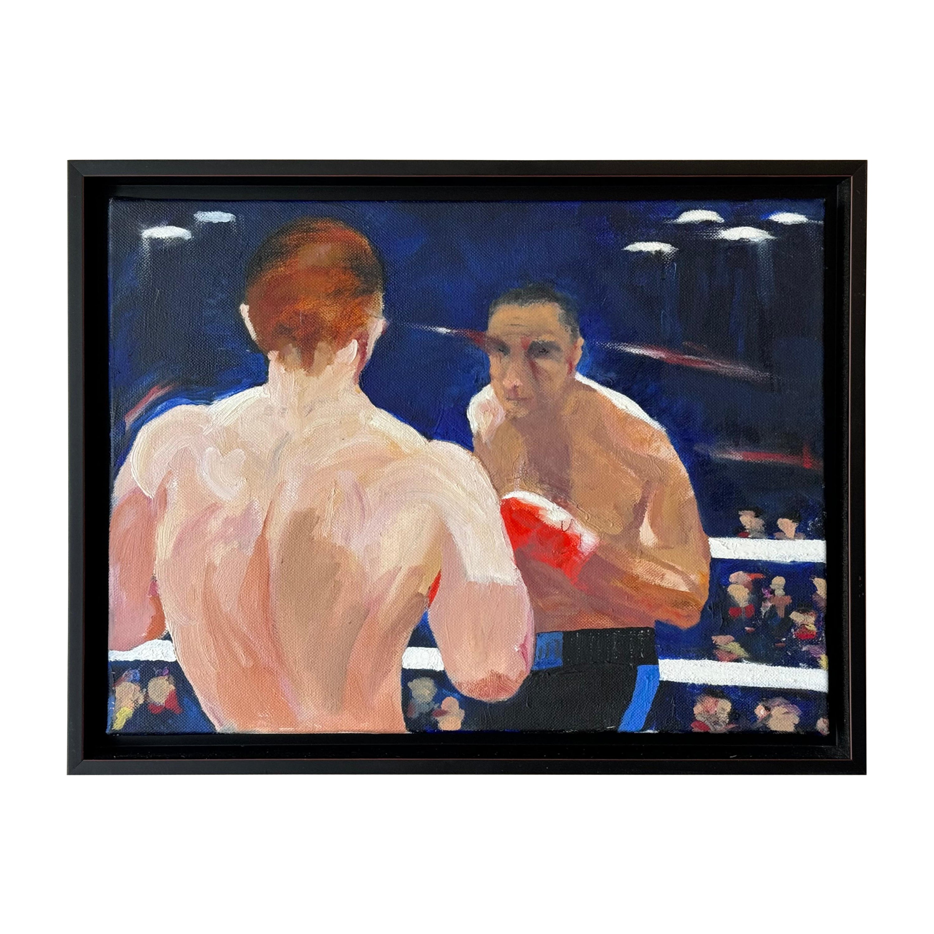 Boxer-Gemälde in Acryl auf Leinwand  im Angebot