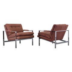Pair of Milo Baughman Lounge Chairs for Thayer Coggin, 20th Century