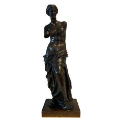Sculpture de Vénus de Milo Grand Tour en bronze d'Edouard Henri Delesalle 