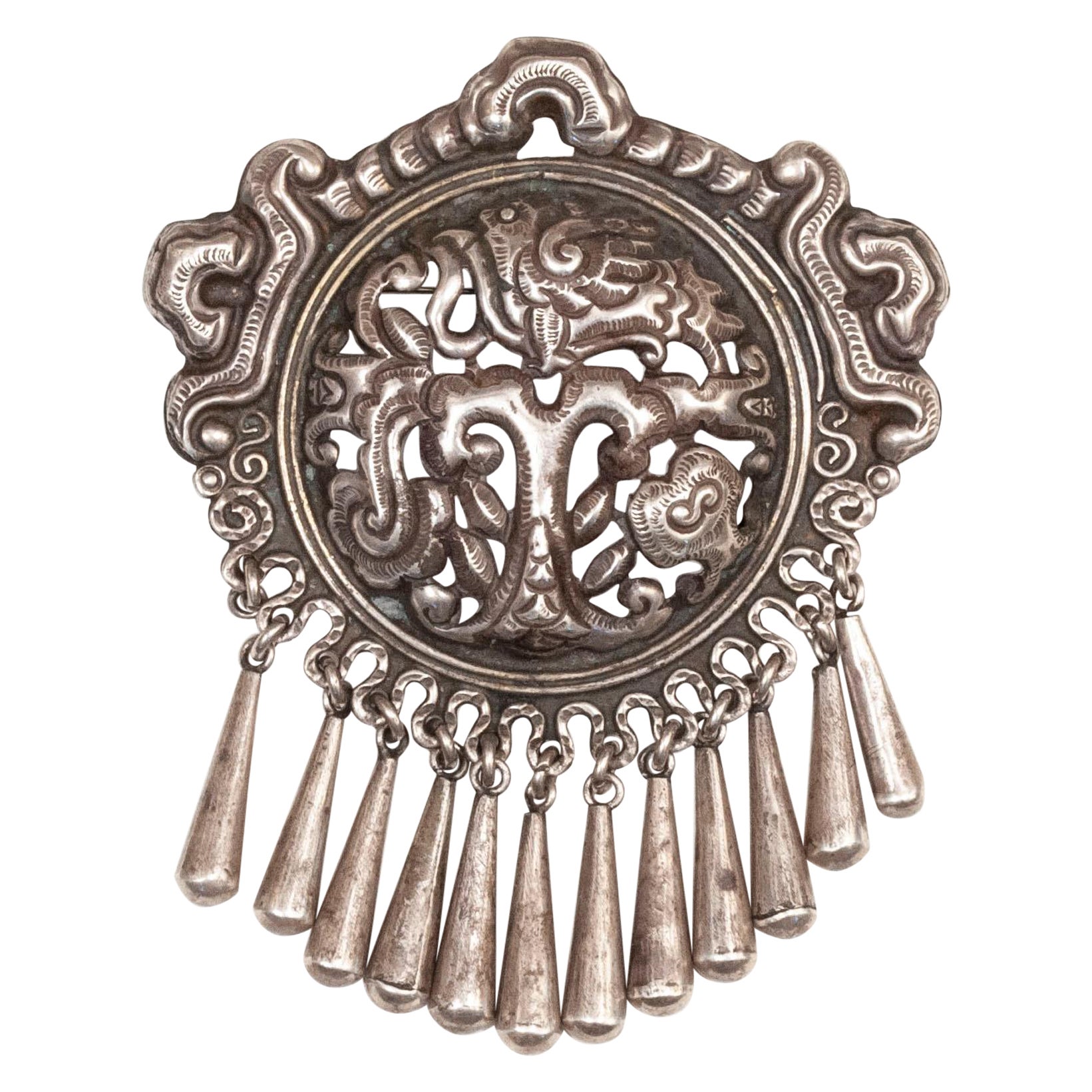 20th Century Silver Brooch by Matilde Poulat of MATL