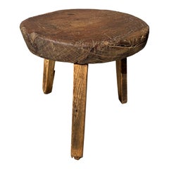 Primitive Hardwood Low Table From Mexico, Circa 1970�´s