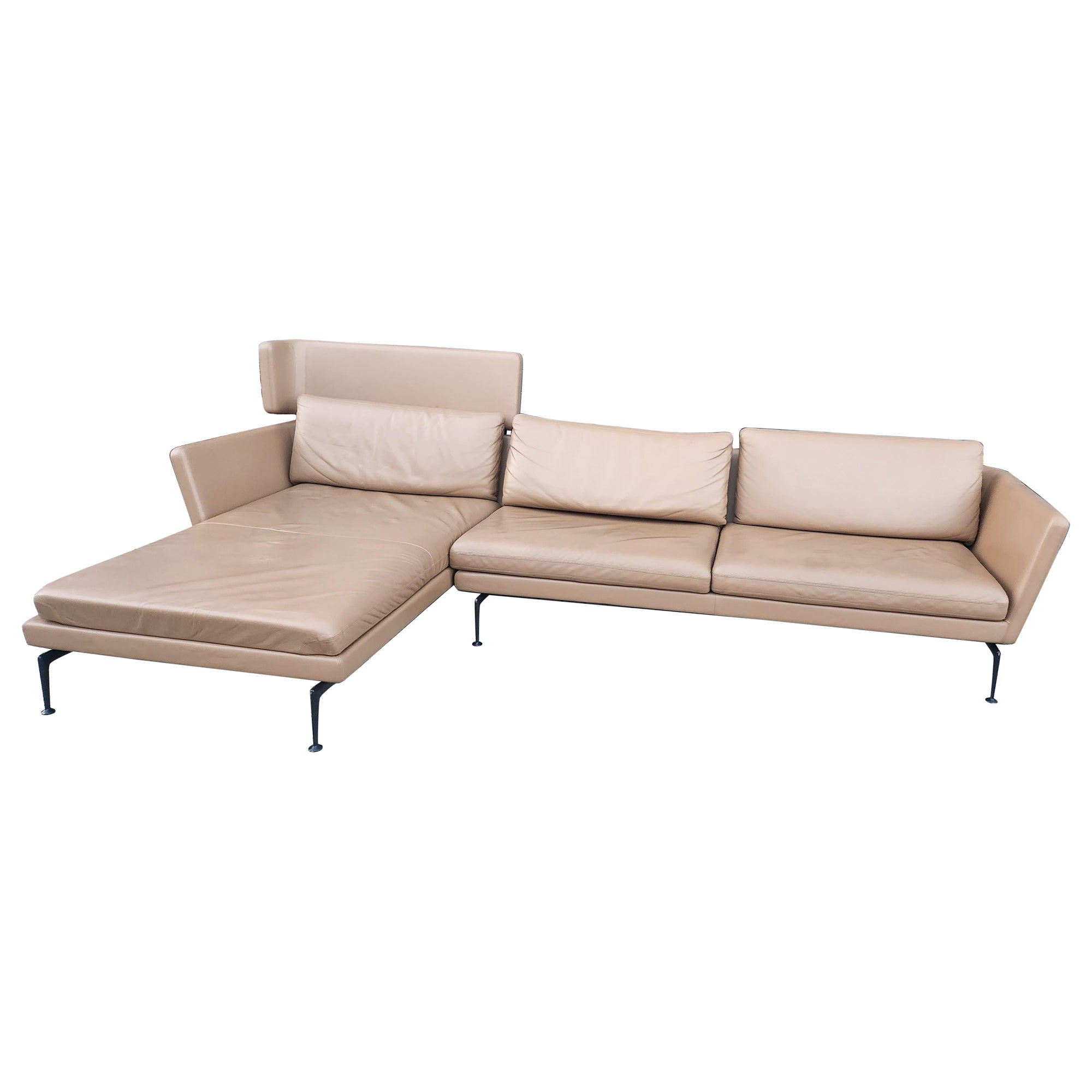 Vitra - Suita Sofa by Antonio Citterio - Camel Premium F Leather