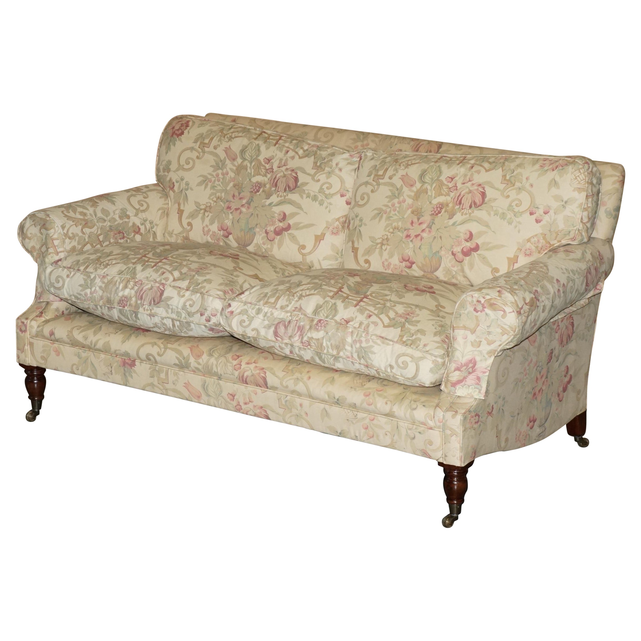 GEORGE SMITH CHELSEA TWO SEAT SOFA IN ORIGINAL UPHOLSTERY PART SUiTE For Sale