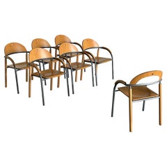 1 des 7 fauteuils de visite ou chaises de salle à manger postmodernes vintage de Wiesner Hager 1999