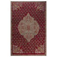 Doris Leslie Blau Authentic Turkish Ghiordes Red Handmade Wool Rug