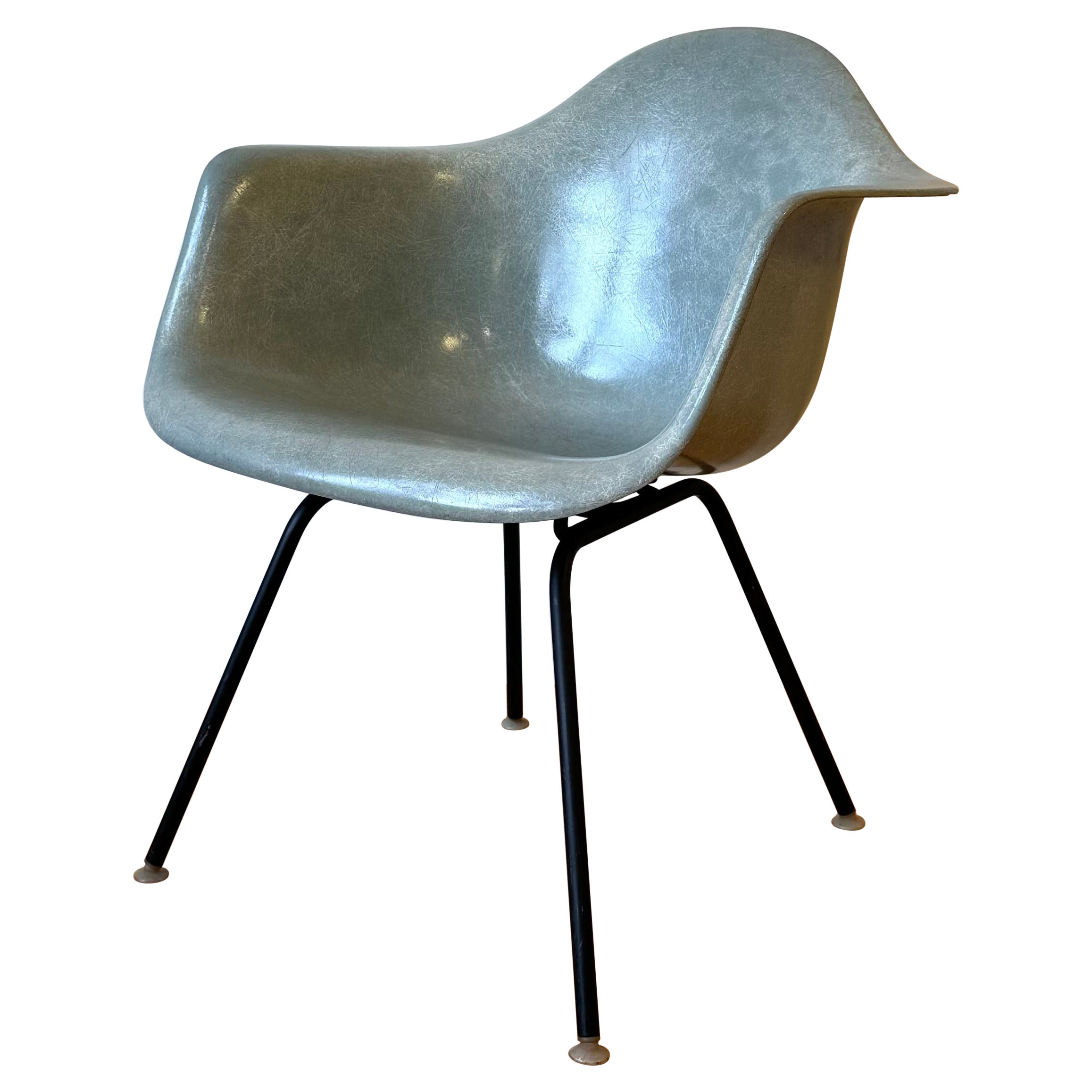 Eames Molded Fiberglass Armchair for Herman Miller "Seafoam Green"' For Sale