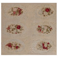 Antique Floral Needlework Carpet