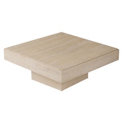 Travertine coffee table