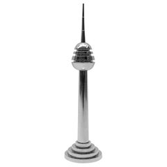 Vintage Large and Heavy Mid-Century Modern Tv-Tower Sculpture, 1970s