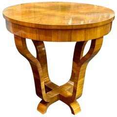Italian Art Deco Style Walnut Side Tables