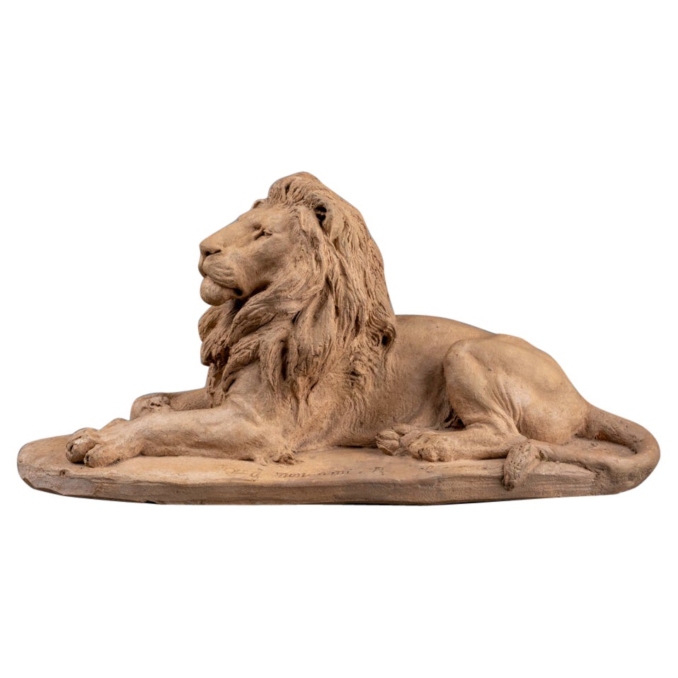 Ytiga Numata :"Lion", original terracota, 1906 For Sale