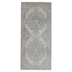 Alfombra Oushak Turca Tejida a Mano de Lana 3'10 "x 8'9"