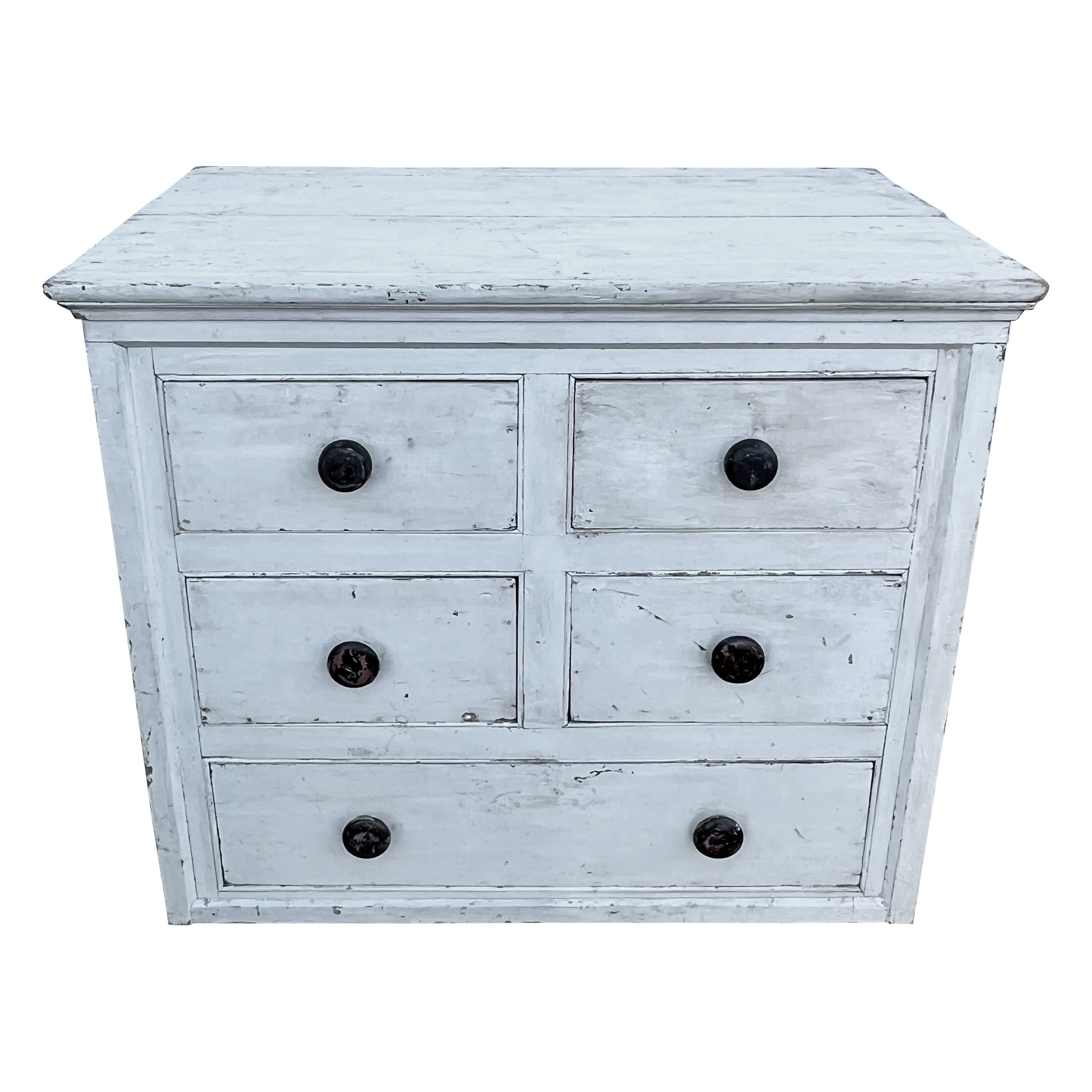 19th Century White Painted Chest of Drawers For Sale