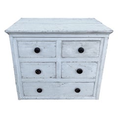 19th Century White Painted Chest of Drawers