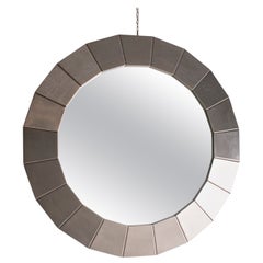 Round Spanish Steel Wall Mirror, 1970's