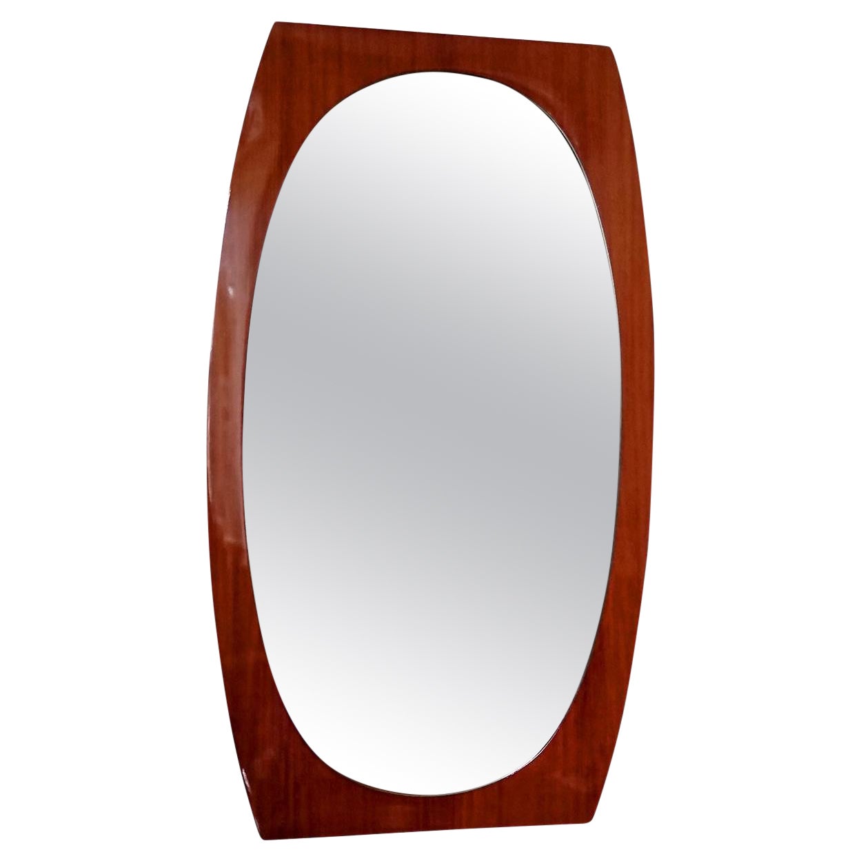 Italian oval mirror 1960s For Sale