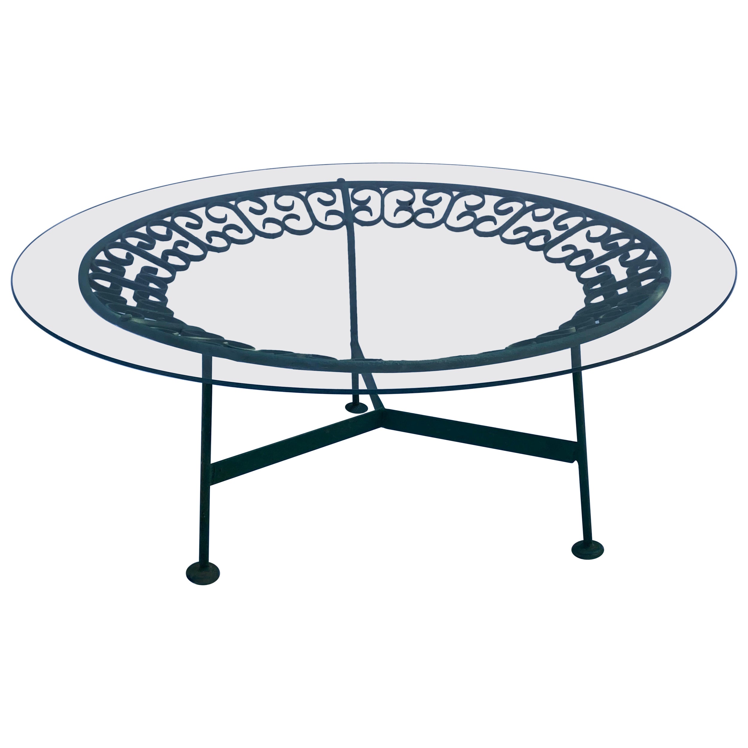 Arthur Umanoff for Shaver Howard  Round  Patio Table from the Grenada Collection For Sale